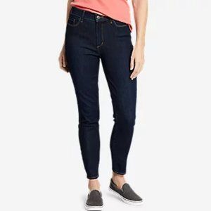 Eddie Bauer Women's 10 Jeans Slightly Curvy Skinny High Waist Special Dye Dark